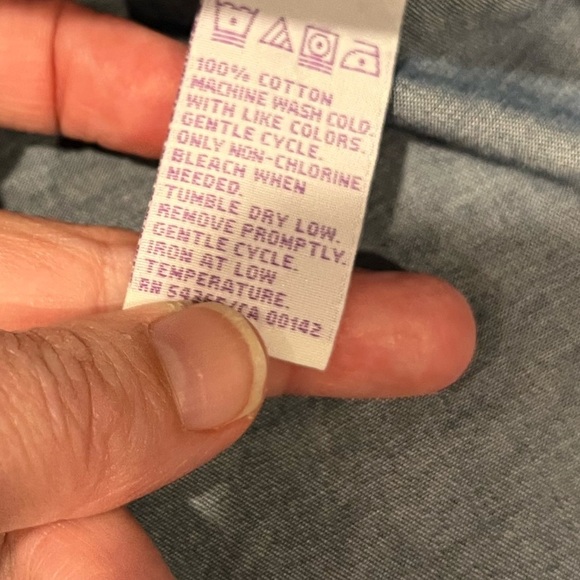 💙 ALIA PETITE Embroidered Denim Shirt – Size 10p - Picture 3 of 9